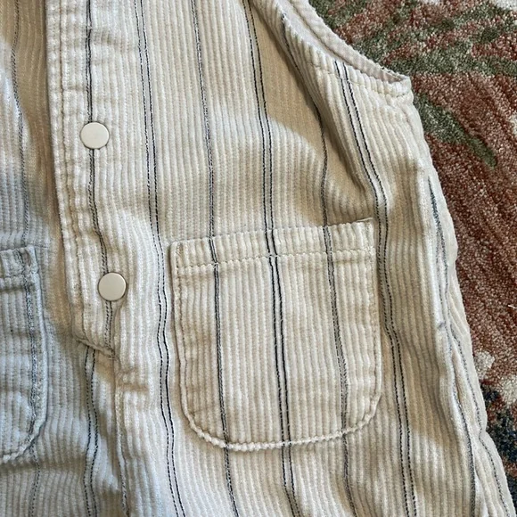 Zara Kids Cream Striped Overalls - Picture 2 of 3